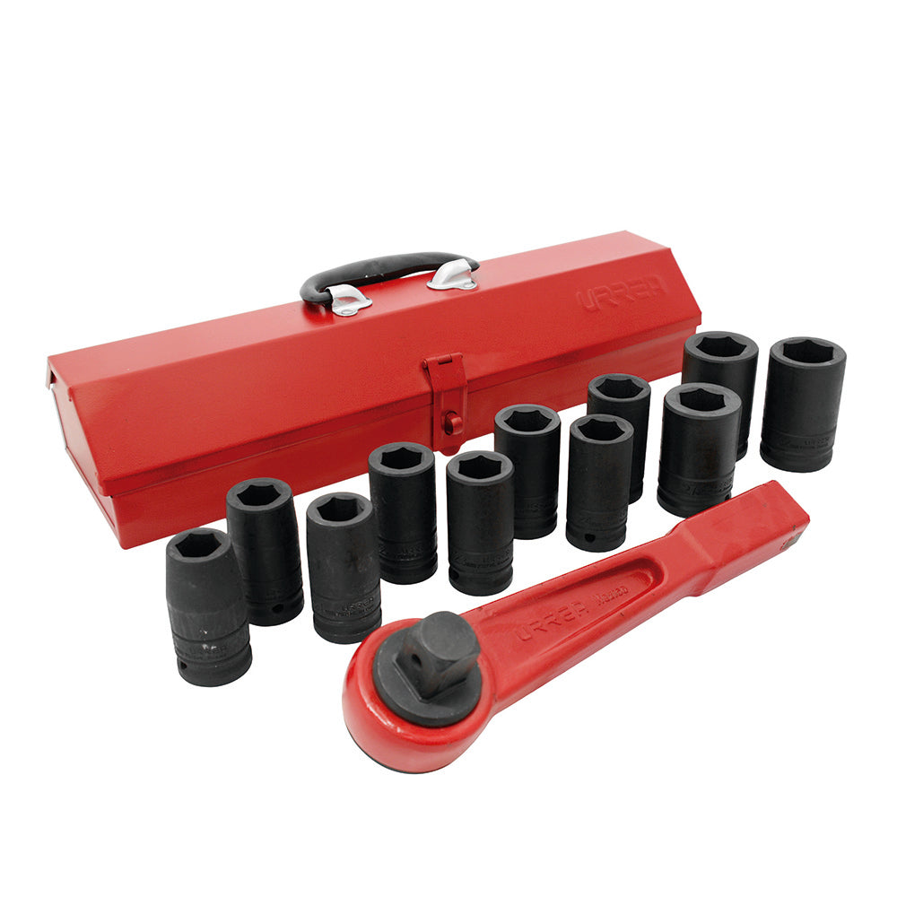 JUEGO DE DADOS Y ACCESORIOS IMPACTO 13 PZS 19-32MM X 3/4"