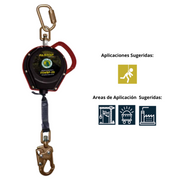 AUTORETRACTIL DE ABS CON BANDA DE POLIESTER 20 FT