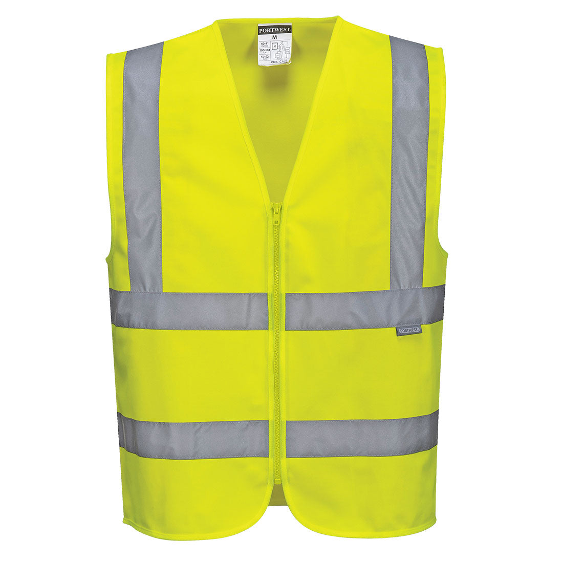 CHALECO REFLECTIVO AMARILLO DE 4 CINTAS SIN BOLSILLOS