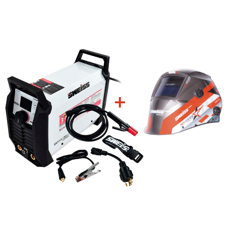 COMBO SOLDADOR INVERSOR SWEISS SKYARC 2050 FX PRO + CARETA PARA SOLDAR SKY