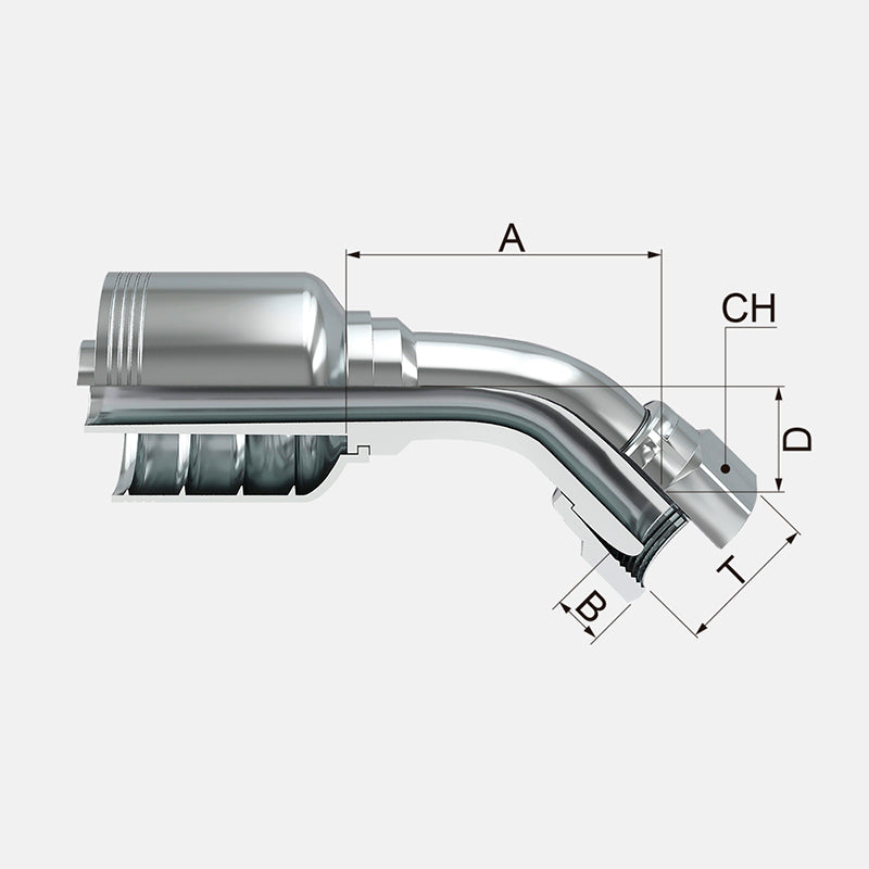 HEMBRA GIRATORIA A 45 BSP CONO 60