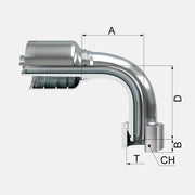 HEMBRA GIRATORIA A 90 METRICA CONO 24SERIE LIGERA