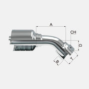 CONEXION HID. HEMBRA GIRATORIA BSP (ASIENTO CONO 60°) CODO 45