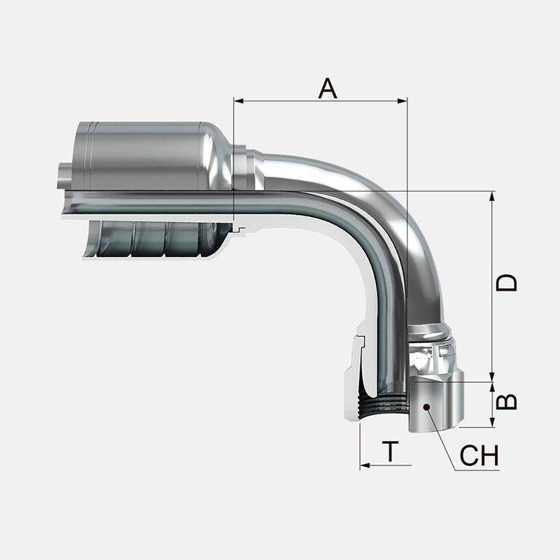 HEMBRA GIRATORIA BSP (ASIENTO CONO 60) CODO 90
