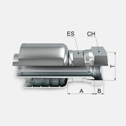 HIDRAULICA HEMBRA GIRATORIA JIC 37-RECTO