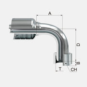 HEMBRA GIRATORIA A 90 METRICA CONO MULT. 24/60