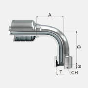 HEMBRA GIRATORIA A 90 METRICA CONO 24 SERIE PESADA