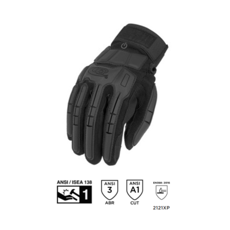 GUANTE RINGERS R163 DE PROTECCIÓN CONTRA IMPACTOS COLOR NEGRO