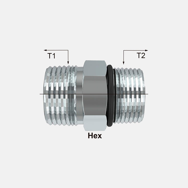 MACHO ASIENTO PLANO ORFS - MACHO SAE CON O-RING