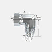 MACHO FLARED- HEMBRA GIRATORIA FLARED 90