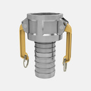 CONEXION RAPIDA ACOPLE HEMBRA X ESPIGA PARA MANGUERA TIPO C ACERO INOXIDABLE