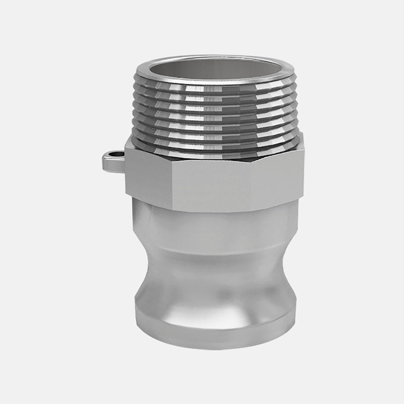 CONEXION RAPIDA ADAPTADOR MACHO X ROSCA MACHO TIPO F ACERO INOXIDABLE
