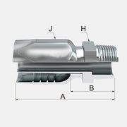 CONEXION REUSABLE MACHO ROSCA NPT PARA MANGUERA R5