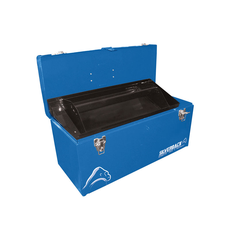CAJA PARA HERRAMIENTAS METÁLICA CON BANDEJA METALICA MOVIL DE 20.1 X 8.6 X 9.4 SILVERBACK