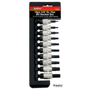 JUEGO DE DADOS TORX 12 PZS 1/4" (T10-T30) 3/8" (T40-T55) 1/2" (T60)