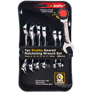 JUEGO DE LLAVES COMBINADAS CON RATCHET 7 PZS 8-19MM CORTAS