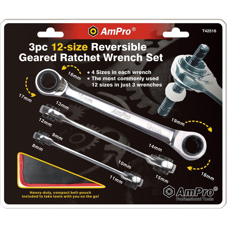 JUEGO DE LLAVES CON RATCHET 4 EN 1 3 PZS 8-19MM