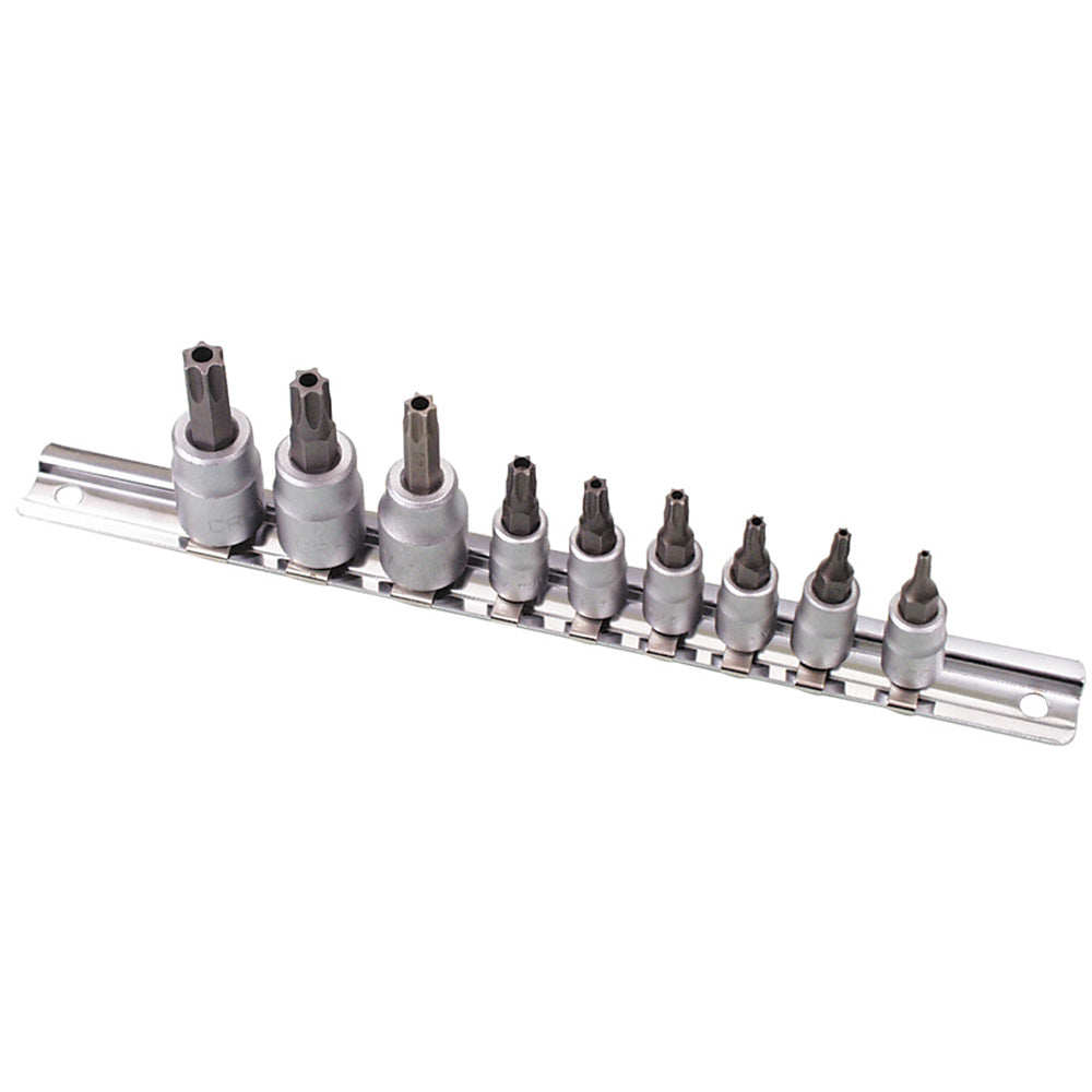 JUEGO DE PUNTAS TORX DE SEGURIDAD 6 PUNTAS 9 PZS T10-T50