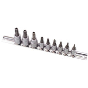 JUEGO DE PUNTAS TORX DE SEGURIDAD 6 PUNTAS 9 PZS T10-T50